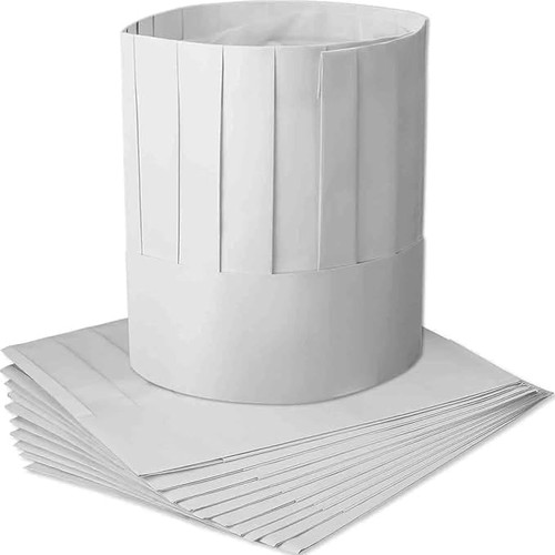 Tall disposable white paper - 9",